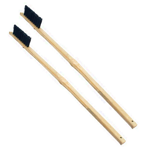 Teensery 2 Pcs Long Wooden Handle Bird Cage Cleaning Brush Parrot Birdcage Cleaner Tool, 14.4 inch Long