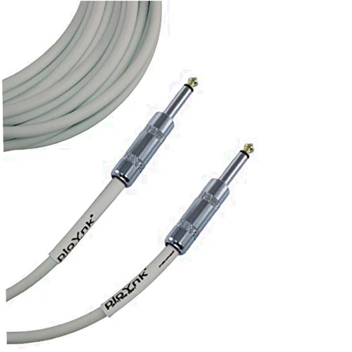 PloYnk 1/4 to 1/4 mono TS Instrument Straight Patch Cable 50 FT foot long Grey