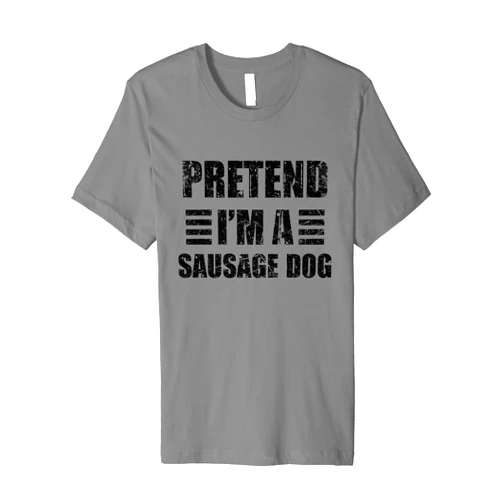 Halloween Mega Warehouse Vintage Pretend I'm a Sausage Dog Lazy Halloween Costume Premium T-Shirt