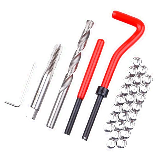 Wolfride 30PCS M8 Helicoil Kit M8 x 1.25mm Thread Repair Kit Thread Restoring Kit