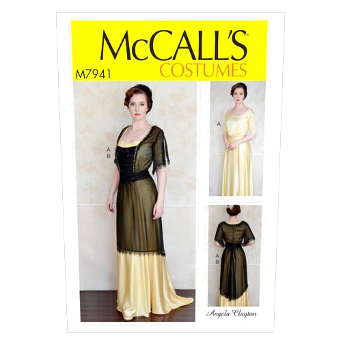 McCall's Patterns McCall's Women's Vintage Dress Costume Angela Clayton, Sizes 14-22 Sewing Pattern