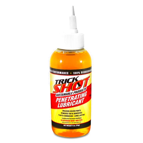 TrickShot Penetrating Lubricant Non-Toxic Penetrating Oil | Eco-Friendly, Food Grade & Biodegradable | Corrosion Inhibitor | 3-in-1 Lubricant, Rust Penetrant, and Degreaser by Trick Shot® | USA Made | 4 oz. Dropper Bottle |