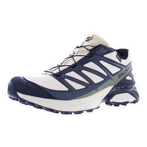 Salomon XTPathway GTX Unisex Shoes Size 8.5, Color: Cement/Deep Lichen Green/Black