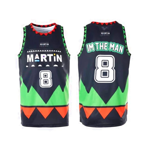 Wenhbeirg Mens Basketball Jersey #8 Martin Payne Lawrence 90's Clothing TV Show Marty Mar Shirts