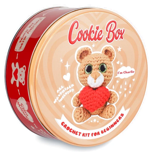 Cookie Box Beginner Crochet Kit - All Materials Included - Step-by-Step Video Tutorials