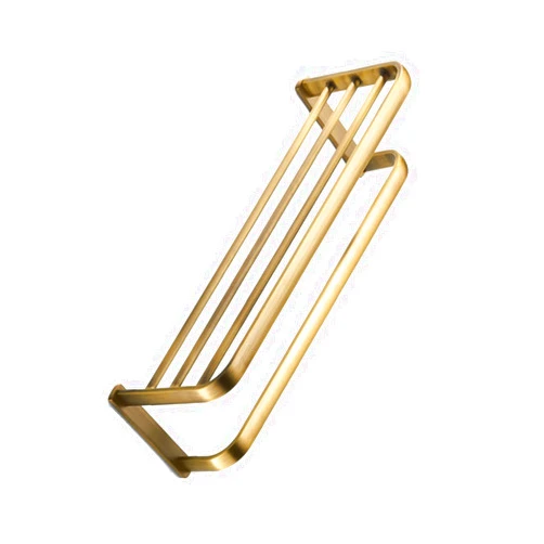 SHOWERORO 1pc Wall-Mounted Bath Towel Rack Copper Bathroom Storage Shelf for Kitchen Bathroom