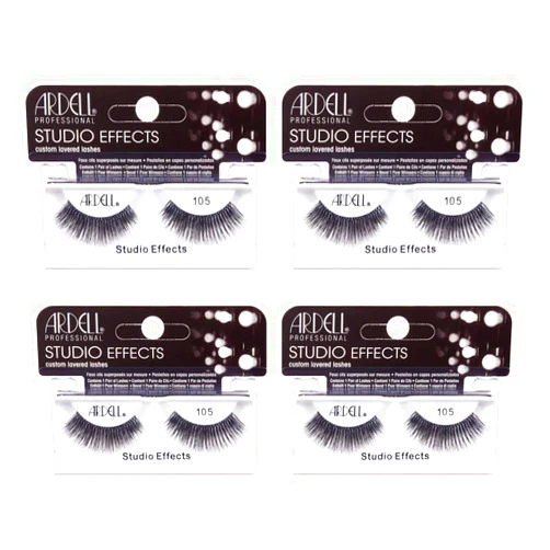 Ardell Studio Effects 105 Black False Lashes, 4 packs