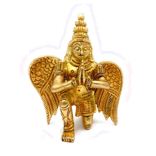 Bhunes Brass Garuda Idol | Lord Garud Dev Idols | Garuddev Statues | Lord Garuda| Garuda Brass Idol| Garuda Statue| Garud Dev Murti | Garuda Idol,Gold, 11, 1 Piece