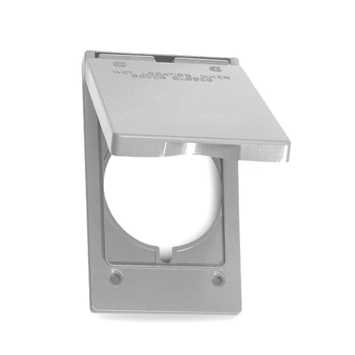 Sigma Electric, Gray Sigma Engineered Solutions 14244 1-Gang Vertical Round Receptacle Weatherproof Cover, Size