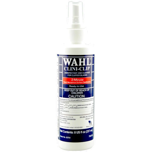 Wahl Professional Clini Clip Spray Cleaner and Lubricant for Clipper Blades Reduces Friction Heat 237ml