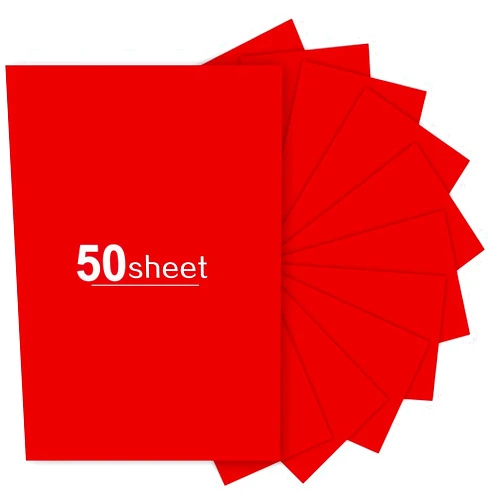 YVMVDV 50 Sheets Red Cardstock 8.5 x 11, 250gsm Thick Red cardstock Paper for DIY Arts Christmas Cards Making, Red Craft Paper for Invitations, Stationary Printing,Scrapbook Supplies (250gsm/92lb)