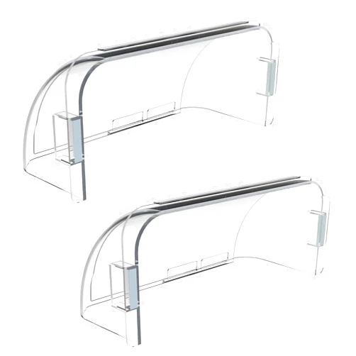 KOHUIPU Air Vent Deflector for Floor, Sidewall, and Ceiling Registers, Register Vent Deflectors with Neodymium Magnetic (2 Pack, Clear)