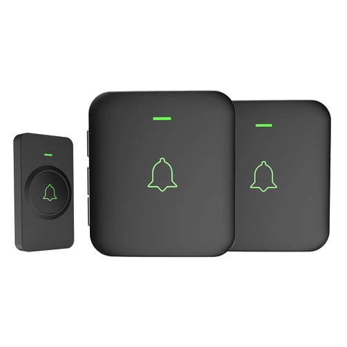 AVANTEK Mini Waterproof Doorbell Chime, 1 Transmitter + 2 Plug-in Receivers Included, Operating at 1000 Feet with 52 Melodies, 5 Volume Levels & LED Flash