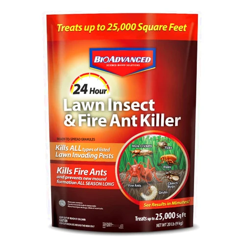 BioAdvanced 24 Hour Lawn Insect & Fire Ant Killer, Granules, 20 lb