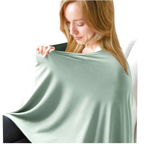MairMore Nursing Covers for Breastfeeding, Breathable Privacy Breast Feeding Covers 360 Degree Full Nursing Poncho for Baby and Mom (Green)