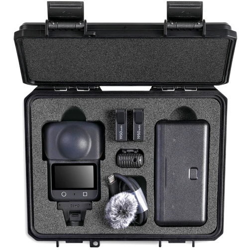 INCHOICASES Hard Case for DJI Osmo 360 Standard Combo, Portable Travel Carrying Waterproof Storage Bag for DJI Osmo 360 Accessories Battery Case 2/ Mic 2 Transmitter/ Extreme Battery Plus × 2 (Case and Foam Only)