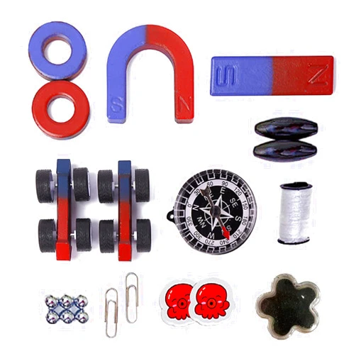 AOMAG Physics Science Magnets Set for Education Science School Classroom Experiment Tools for Kids Including Bar/Ring/Horseshoe/Compass Magnets