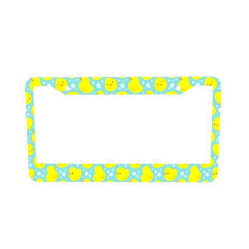 Aruzdey Yellow Rubber Ducks License Plate Frames - License Plate Covers, 2 Packs Universal Aluminum Tag Frame for Front and Rear Car Tags