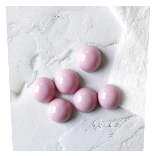 MOXIOU KP 10pcs Earring Making Thick Resin Cabochon Candy Color 18mm Flat Back Patch Accessories for Jewelry Making Korean Cute Stud DIY D125 (Color : Pink)