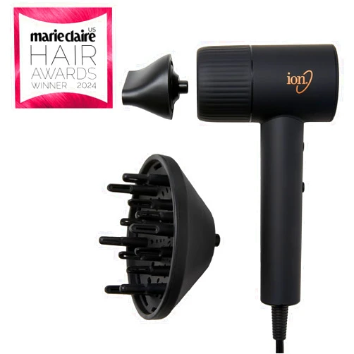 ion Luxe Turbosonic Hair Dryer, 2 heat & speed settings, Supersonic motor, 9 ft Cord, 1600W