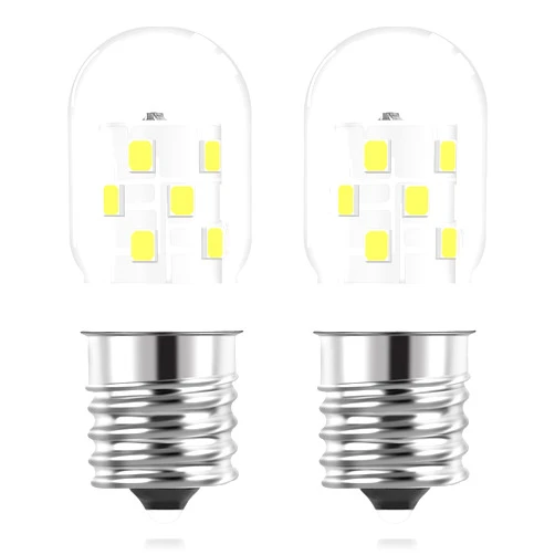 Mizlay E17 LED Under Microwave Over Stove Light Bulb 125V Appliance 8206232A 40W Incandescent Equivalent, E17 Intermediate Base 3W Dimmable Light Bulb for Refrigerators, Range Hood, Daylight 6000K, 2 Pack
