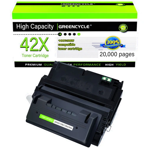 greencycle 42X Toner Compatible Replacement for HP 42X Black Toner Cartridge Q5942X 38A Q1338A Use for 4250 4250dtn 4250dtnsl 4250n 4250tn 4350 4350dtn 4350dtnsl 4350n 4350tn Printer(1pack)