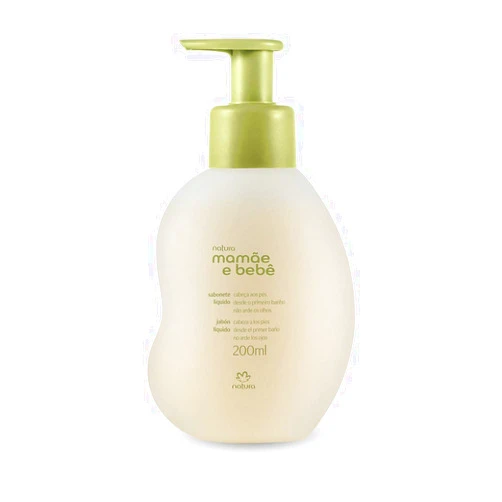 Freyry Linha Mamae Bebe Natura - Sabonete Liquido Glicerinado da Cabeca aos PES 200 Ml - (Natura Mom and Baby Collection - Glycerin Liquid Soap Head to Toe 6.76 Fl Oz)