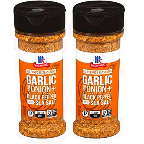 McCormick Garlic and Onion, Black Pepper and Sea Salt All Purpose Seasoning, 4.25 oz (Pack of 2)