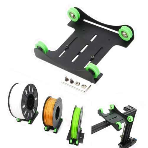 Yeebyee 3D Printer Filament Holder Universal Adjustable Material Shelf Fixed Support Tray Mount Rack Bracket with Bearing Pulley for PLA ABS 0.5kg-3kg All 3D Printer Filament