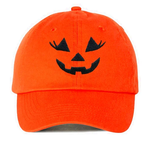 Heucapc Embroidered Halloween Baseball Cap Vintage Ghost Denim Hat Adjustable Embroidery Pumpkin Dad Hats for Men Women