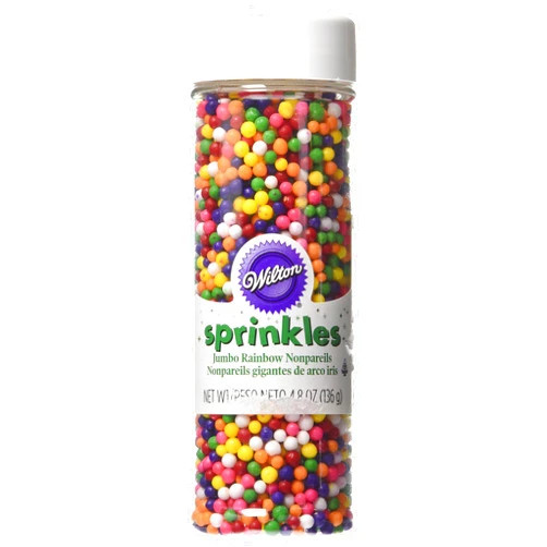 Wilton Rainbow Nonpareils Food Decorative Baking Essentials, 4.8 oz, Multicolored