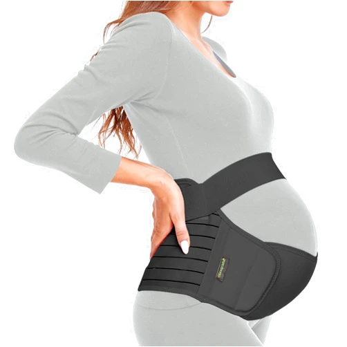 ChongErfei Maternity Belt Pregnancy Belly Band 3 in 1 Maternity Support Belt for Pregnant Back/Pelvic/Hip Pain, Maternity Band Belly Support for Pregnancy (Black, L: Fit Ab 39.5