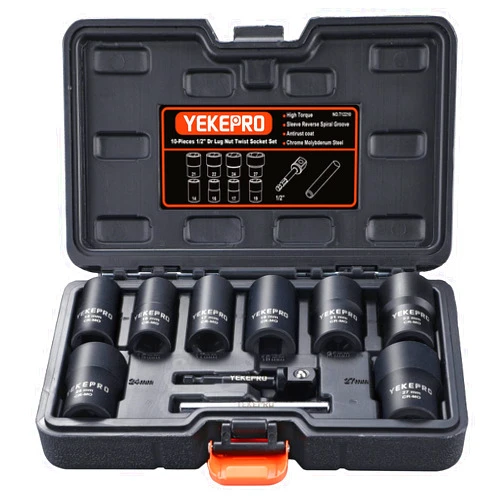 YEKEPRO 10Pcs Bolt Nut Extractor Set, 1/2