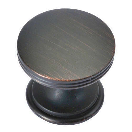 Hickory Hardware P2142-VB American Diner Transitional Door Handle - 1 Pack Round 1-3/8 Inch Cabinet Knob - Hardware for Doors & Dresser Drawers - Zinc Material Door Knob Vintage Bronze Finish