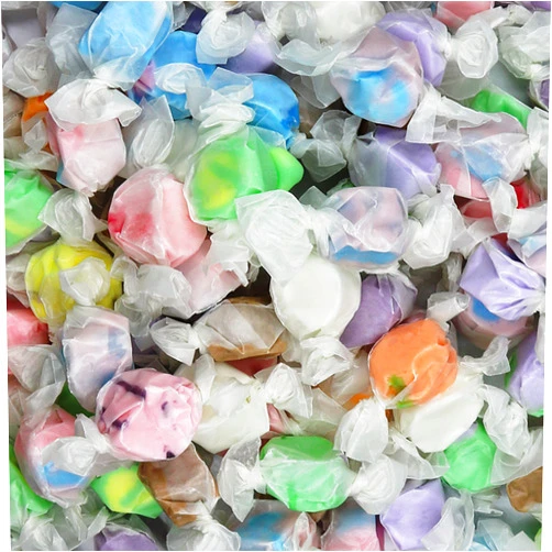 Smarty Stop Gourmet Soft and chewy Salt Water Taffy Candies - Individually Wrapped - Bulk bags (Assorted flavors, 5 Pound (Pack of 1))