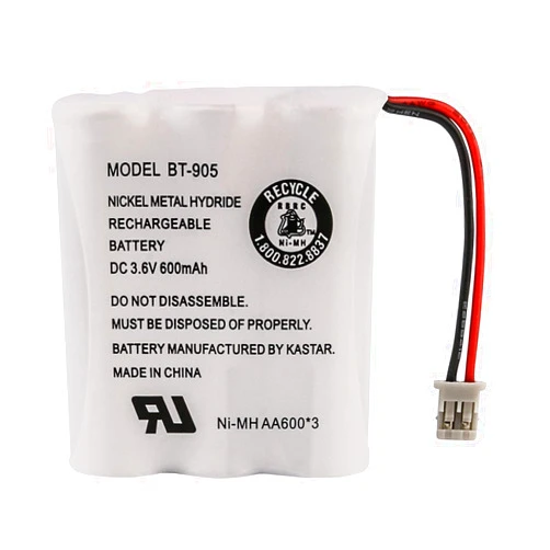 Uniden BT-905 Replacement Rechargeable Battery for Many Uniden Phone Systems and Cordless Handsets, Nickel Metal Hydride Rechargeable Battery, DC 3.6V 600mAh