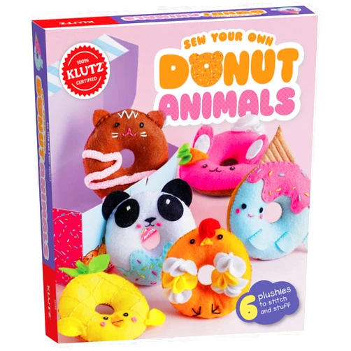 Klutz Sew Your Own Donut Animals Craft Kit, Brown/a
