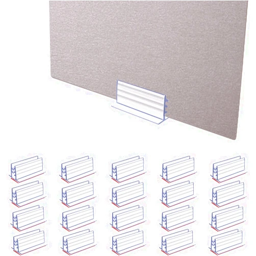 Tenalleys 50Pcs Sneeze Guard Holder, Self Adhesive Acrylic Panels Holder 1/25
