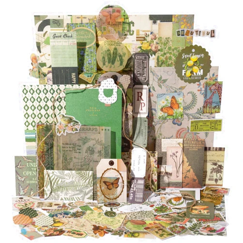 YagCu Aesthetic Scrapbook Kit, Junk Journal Scrapbooking Supplies, Vintage Journaling Set Bullet Journals Material, Large Collection for Teen Girls Women Adults Beginners, Arts Craft Ephemera