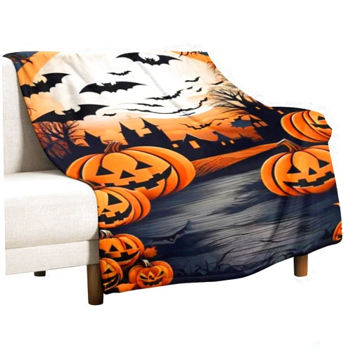 Generic Death Moth Flannel Fleece Throw Blanket, Boho Moth All Season Bed Blanket Gothic Skeleton Fuzzy Blanket for Bed Sofa Couch, Horror Dark Bedroom Decor Plush Blanket