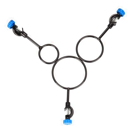 StonyLab Support Retort Ring Set, 3 Pieces Iron Lab Support Ring with Boss Head in Diameter 60mm 80mm 100mm for Laboratory Experiment, Sturdy Corrosion Resistant