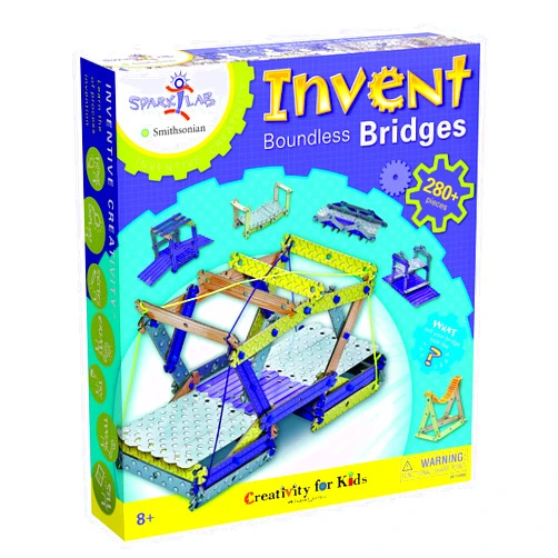 Creativity for Kids Spark!Lab Smithsonian Invent Boundless Bridges Building Set