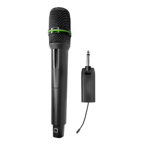 Aveek Wireless Microphone Only for Mic Input, UHF Metal Dynamic Handheld Multipurpose Mic with Rechargeable Receiver (Work 6hs), 160ft Range, for Karaoke Machine, Amplifier Speaker, Mixer（1 pack)