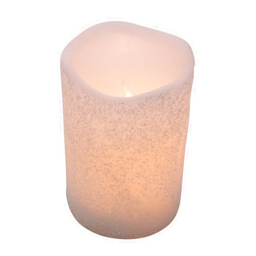 Wing Tai Trading White Frosty Pillar Candle