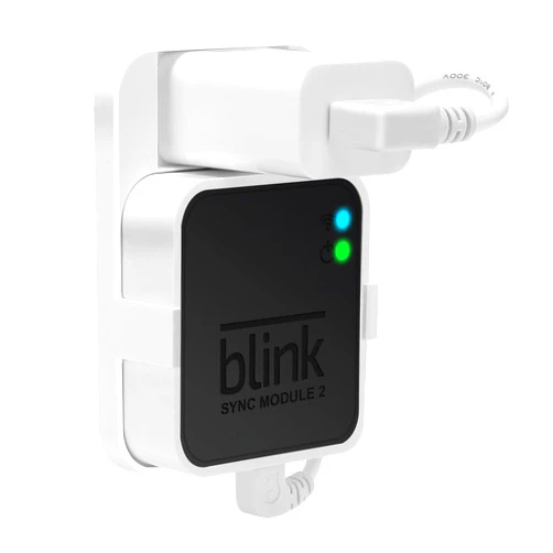 WDZREE Outlet Wall Mount for Blink Sync Module 2,Save Space and Easy Move Mount Bracket Holder for Blink Outdoor Indoor Home Security Camera with Easy Mount Short Cable and No Messy Wires or Screw