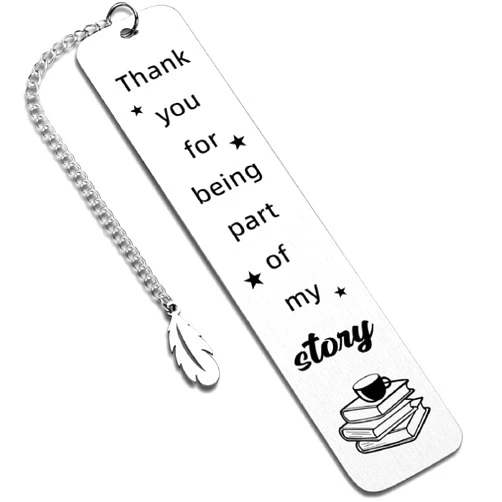 TAOLIN QING Metal Bookmark Gift,Engraved