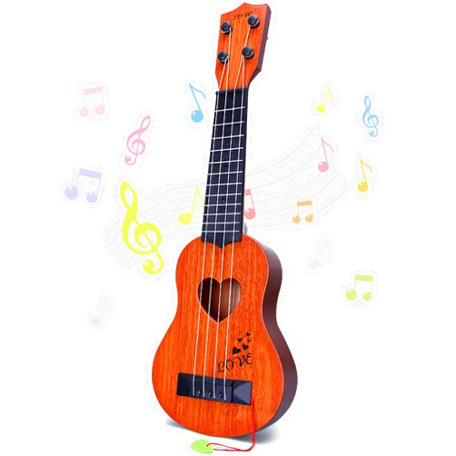 YEZI Kids Toy Classical Ukulele Guitar Musical Instrument, Brown