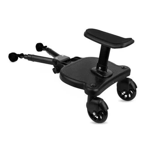 Sammery Universal 2in1 Stroller Ride Board with Detachable Seat,Stroller Glider Board Suitable for Most Brands of Strollers, Holds Children Up to 55lbs,Universal Stroller Board (Black Wheel)