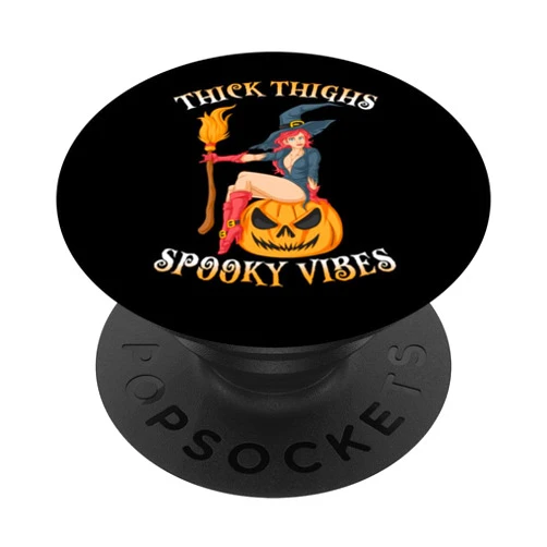 Alt Girl Aesthetic for Thick Thighs Women Thick Thighs - Spooky Vibes Halloween Costume Witchy Women PopSockets Swappable PopGrip