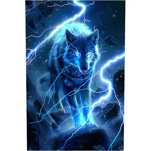 MLOTR Wolves in a Thunderstorm 500 Pieces Puzzles for Adults - Holidays Jigsaw Puzzle - Alphabet On The Back - Stress Free for Beginners - Great for Family Educational Activities